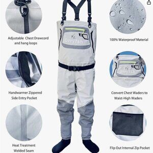 Drryfsh Breathable Convertible Waders / Unisex / Extra Large (XL)